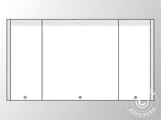 Parede da extremidade UNICO 5m com porta em arco, Branco