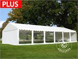 Sidewall kit with Panorama windows for marquee Exclusive, 6x10 m, White, Flame Retardant