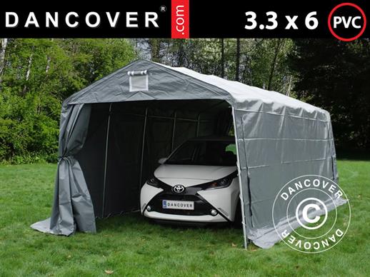 Garažni šator PRO 3,3x6x2,4m PVC, Siva