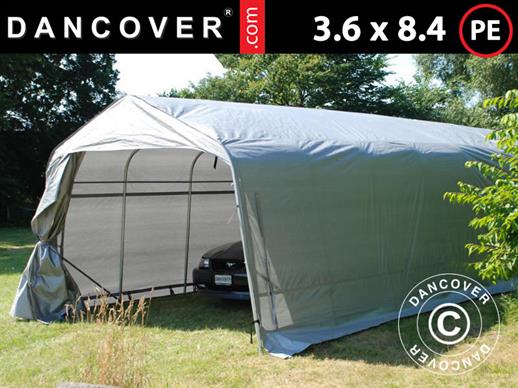 Tenda garage PRO 3,6x8,4x2,68m PE, Grigio