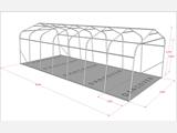 Carpa garaje PRO 3,6x8,4x2,68m PE, Gris