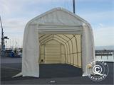 Tente de stockage Oceancover 5,5x15x4,1x5,3m, PE, Blanc