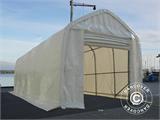 Carpas de almacén Oceancover 5,5x15x4,1x5,3m, PE, Blanco