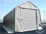 Carpas de almacén Oceancover 5,5x15x4,1x5,3m, PVC, Blanco