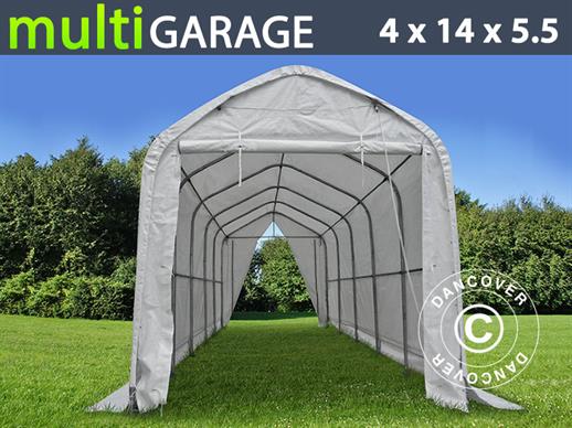 Storage shelter multiGarage 4x14x4.5x5.5 m, White Storage shelter multiGarage 4x14x4.5x5.5 m, White