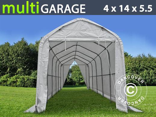 Sandėliavimo pastogė multiGarage 4x14x4,5x5,5m, Balta