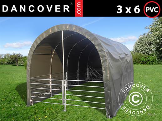 Šator za stoku 3x6x2,8m, PVC, Zelena