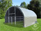 Livestock shelter 6x6x3.7 m, PVC, Green