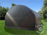 Abri pour bétail 6x6x3,7m, PVC, Vert Abri pour bétail 6x6x3,7m, PVC, Vert