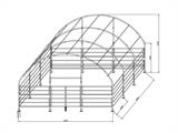 Carpa para ganado 6x6x3,7m, PVC, Verde