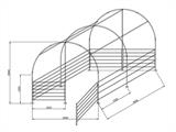 Livestock shelter 3x3x2.8 m , PVC, Green