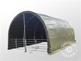 Livestock shelter 4x8x3.15 m, PVC, Green