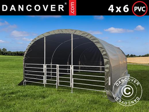 Weidezelt 4x6x2,4m, PVC, Grün Weidezelt 4x6x2,4m, PVC, Grün