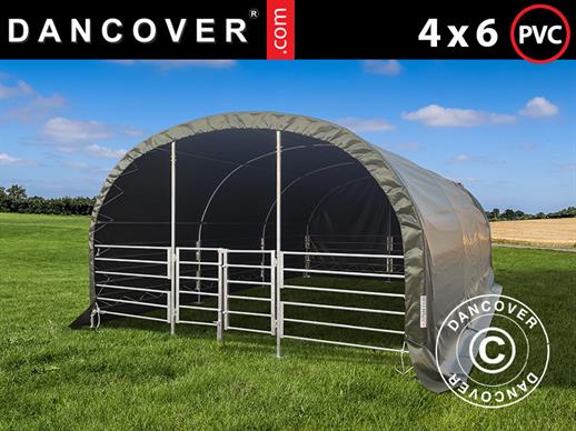 Weidetent 4x6x2,4m, PVC, Groen