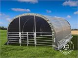 Livestock shelter 4x6x2.4 m, PVC, Green