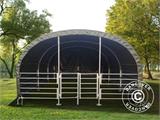 Livestock shelter 4x6x2.4 m, PVC, Green