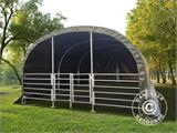 Weidezelt 4x6x2,4m, PVC, Grün