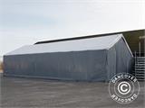 Tenda Galpão Titanium 7x14x2,5x4,2m, Branco/Cinza