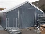 Carpa de almacén grande Titanium 7x14x2,5x4,2m, Blanco/Gris