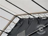 Carpa de almacén grande Titanium 7x14x2,5x4,2m, Blanco/Gris