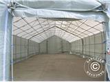 Carpa de almacén grande Titanium 7x14x2,5x4,2m, Blanco/Gris