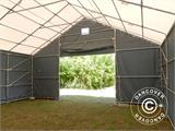 Capannone tenda Titanium 8x9x3x5m, Bianco/Grigio