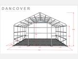 Capannone tenda Titanium 8x9x3x5m, Bianco/Grigio