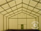 Hangar de stockage industriel Alu 20x50x9,04m avec porte coulissante, PVC, blanc