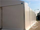Hangar de stockage industriel Alu 20x50x9,04m avec porte coulissante, PVC, blanc