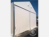 Hangar de stockage industriel Alu 20x50x9,04m avec porte coulissante, PVC, blanc