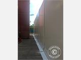 Hangar de stockage industriel Alu 20x50x9,04m avec porte coulissante, PVC, blanc