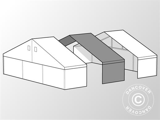 Rallonge pour hangar de stockage industriel Alu, PVC 12x12x5,42, 4m, blanc Rallonge pour hangar de stockage industriel Alu, PVC 12x12x5,42, 4m, blanc