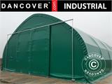 Storage shelter/arched tent 10x15x5.54 m w/sliding gate, PVC, Green