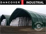 Storage shelter, arched tent 10x15x5.54 m w/sliding gate, PVC, Green Storage shelter, arched tent 10x15x5.54 m w/sliding gate, PVC, Green