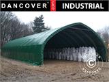 Storage shelter, arched tent 10x15x5.54 m w/sliding gate, PVC, Green Storage shelter, arched tent 10x15x5.54 m w/sliding gate, PVC, Green