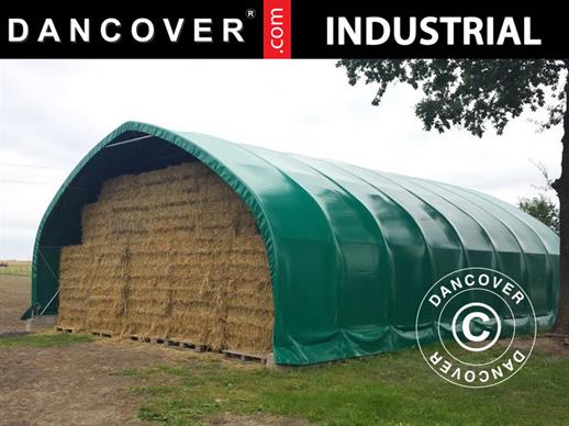 Capannone tenda/tunnel agricolo 9x15x4,42m, PVC, Verde