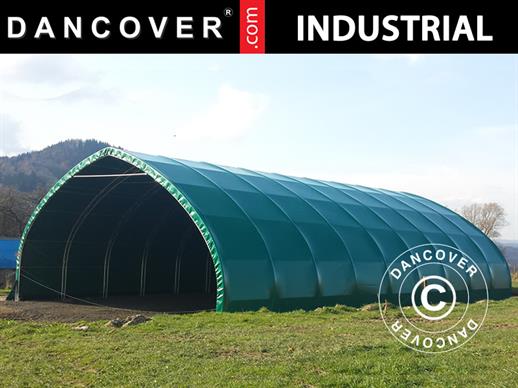 Storage shelter/arched tent 10x15x5.54 m, PVC, Green