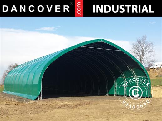 Storage shelter, arched tent 12x16x5.88 m, PVC, Green Storage shelter, arched tent 12x16x5.88 m, PVC, Green