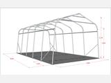 Carpa garaje PRO 3,6x6x2,68m PE, Gris