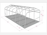 Carpa garaje PRO 3,6x7,2x2,68m PE, Gris Carpa garaje PRO 3,6x7,2x2,68m PE, Gris