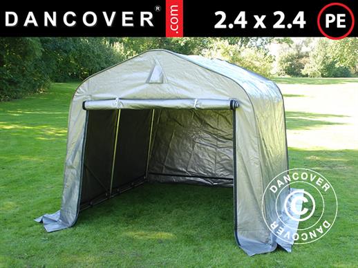 Storage tent PRO 2.4x2.4x2 m PE, Grey