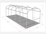 Carpa de almacenamiento PRO 2,4x6x2,34m PE, Gris Carpa de almacenamiento PRO 2,4x6x2,34m PE, Gris