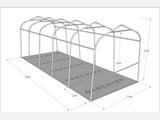 Carpa de almacenamiento PRO 2,4x6x2,34m PE, Gris