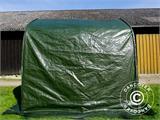 Tenda magazzino PRO 2x2x2m PE, con pavimento, Verde/grigio