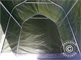 Carpa de almacenamiento PRO 2x2x2m PE, con cubierta de terreno, Verde/gris