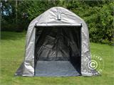 Carpa de almacenamiento PRO 2x2x2m PE, con cubierta de terreno, Gris