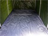 Tente de stockage PRO 2x3x2m PE, avec couverture de sol, Vert/Gris