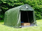 Carpa de almacenamiento PRO 2x3x2m PE, con cubierta de terreno, Verde/Gris Carpa de almacenamiento PRO 2x3x2m PE, con cubierta de terreno, Verde/Gris