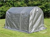 Tente de stockage PRO 2x3x2m PE, avec couverture de sol, Gris