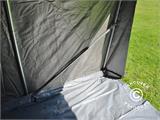 Carpa de almacenamiento PRO 2,4x2,4x2m PE, con cubierta de terreno, Gris